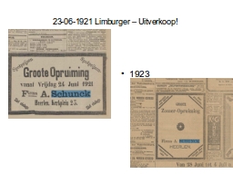 23-06-1921 Limburger – Uitverkoop!