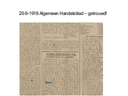 20-9-1918 Algemeen Handelsblad – getrouwd!